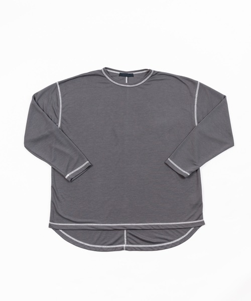Rocky Monroe(ロッキーモンロー)の「ポンチ ステッチ配色 ビッグロンT(Tシャツ/カットソー・メンズ・ホワイト/ブラック/ブラウン/キャメル/チャコール・FREE)」の22枚目の写真