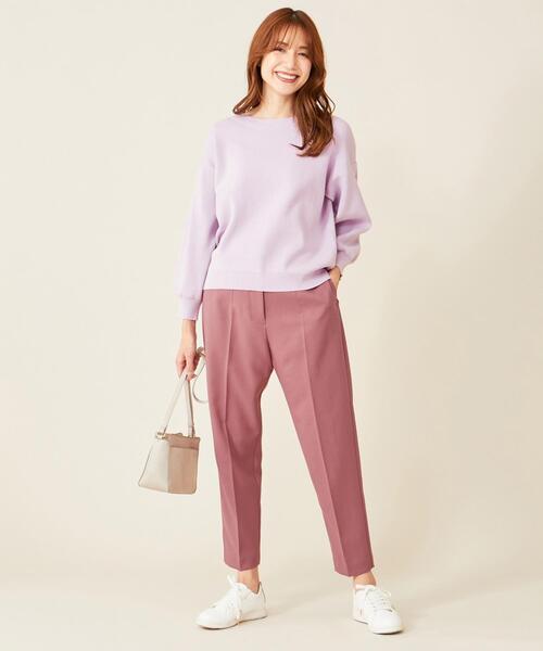 ANY SIS(エニィスィス)の「【洗える】ハイウエストテーパード パンツ(その他パンツ・レディース・ダークブラウン系/ピンク系・4)」の5枚目の写真