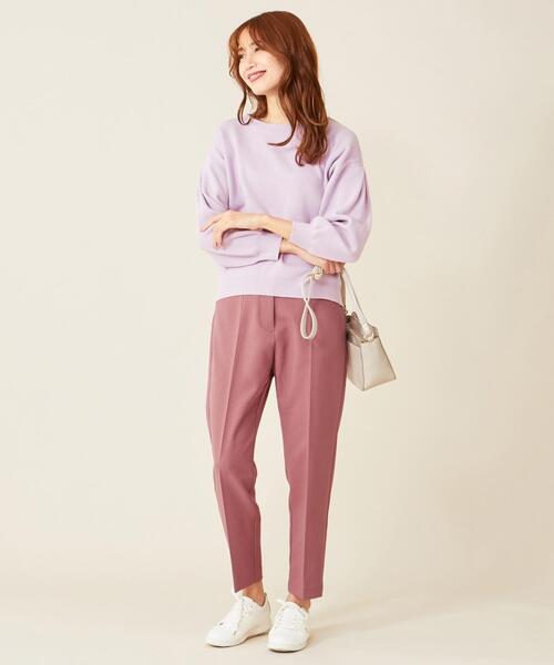 ANY SIS(エニィスィス)の「【洗える】ハイウエストテーパード パンツ(その他パンツ・レディース・ダークブラウン系/ピンク系・4)」の6枚目の写真