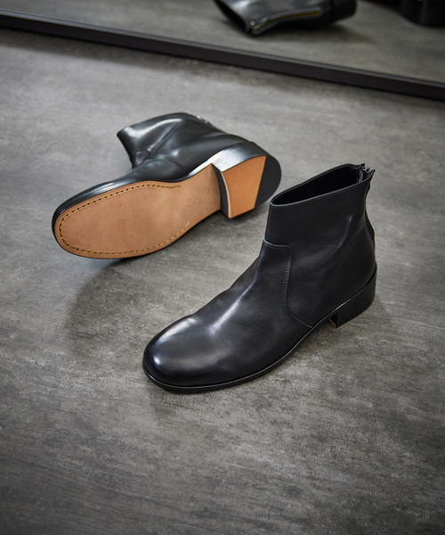 PADRONE サイドジップヒールブーツ MADE IN JAPAN PADRONE ブーツ パドローネ / SHORT SIDE ZIP BOOTS 「TARCY