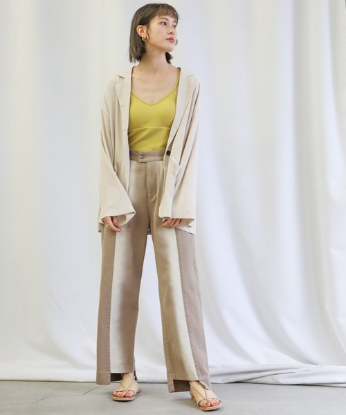 select MOCA(セレクトモカ)の「グラデーションデザインパンツ(デニムパンツ・レディース・ベージュ/イエロー・SMALL/MEDIUM)」の18枚目の写真
