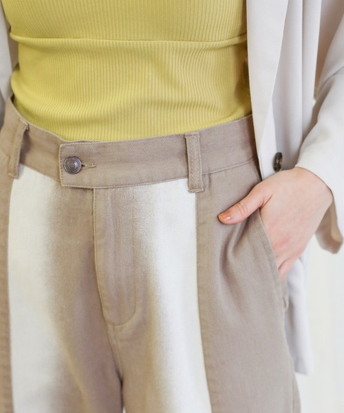 select MOCA(セレクトモカ)の「グラデーションデザインパンツ(デニムパンツ・レディース・ベージュ/イエロー・SMALL/MEDIUM)」の11枚目の写真