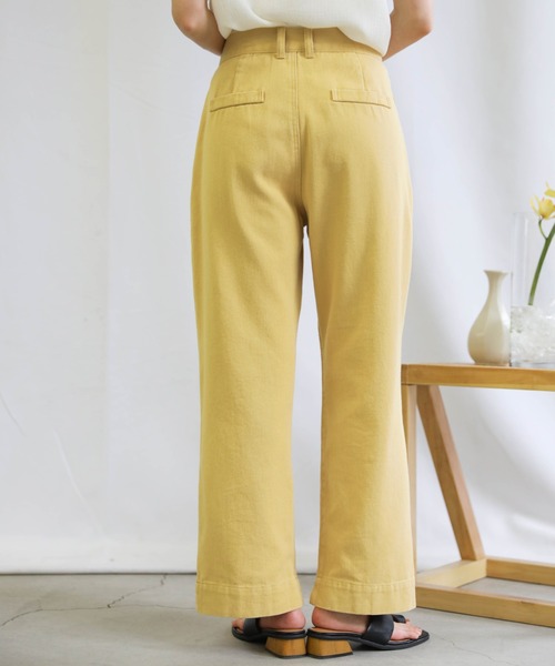 select MOCA(セレクトモカ)の「グラデーションデザインパンツ(デニムパンツ・レディース・ベージュ/イエロー・SMALL/MEDIUM)」の4枚目の写真
