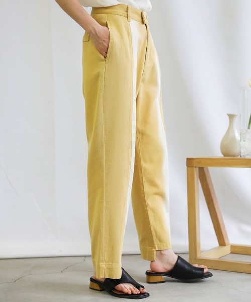 select MOCA(セレクトモカ)の「グラデーションデザインパンツ(デニムパンツ・レディース・ベージュ/イエロー・SMALL/MEDIUM)」の8枚目の写真