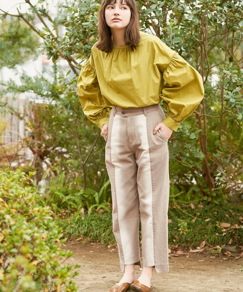 select MOCA(セレクトモカ)の「グラデーションデザインパンツ(デニムパンツ・レディース・ベージュ/イエロー・SMALL/MEDIUM)」の10枚目の写真
