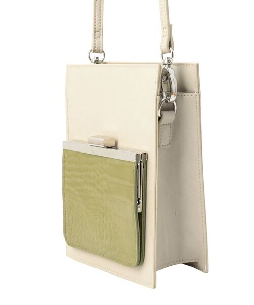 MURUA(ムルーア)の「フロントポケットミニバッグ(ショルダーバッグ・レディース・ブラック/カーキ・FREE)」の7枚目の写真