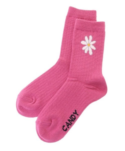 Candy Stripper(キャンディストリッパー)の「DAISY RIB SOCKS(ソックス/靴下・レディース・ブラック/グリーン/ピンク・FREE)」の3枚目の写真