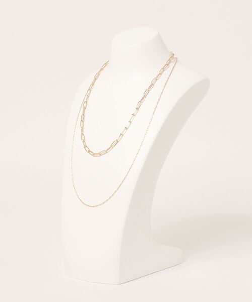 DouDou（ドゥドゥ）の「2WAY2連チェーンネックレス（ネックレス・レディース・ゴールド/シルバー・FREE）」の3枚目の写真