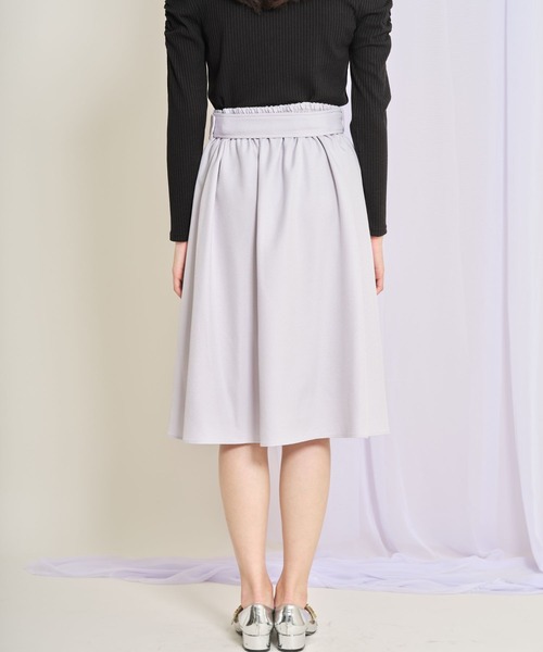 tocco closet(トッコ クローゼット)の「ベルト付きラッフルフリル×プリーツ切り替え配色スカート(スカート・レディース・ピンクベージュ/ブラウン/グレー系その他・M)」の22枚目の写真