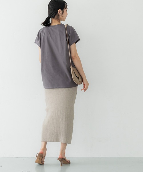 cloth＆cross コーヒーTシャツ　Ｖネック　フレンチスリーブ　白 楽天市場】フレンチスリーブ vネックの通販
