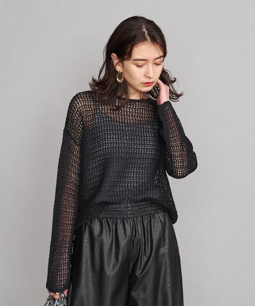ニット セーター コットンメッシュボートネックニット/洗える レディース BEAUTY&YOUTH UNITED ARROWS（ビューティーアンドユース