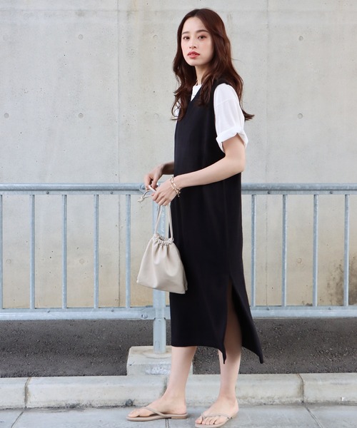 BLUEEAST(ブルーイースト)の「ロングニットベスト(ベスト・レディース・アイボリー/ブラック/グレー・MEDIUM)」の10枚目の写真