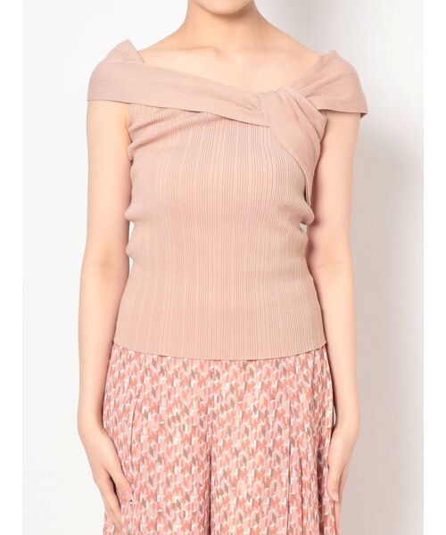 MERCURYDUO（マーキュリーデュオ）の「アシメネックオフショルリブニット（ニット/セーター・レディース・ブラウン/オフホワイト/ピンク/ミント・FREE）」の16枚目の写真