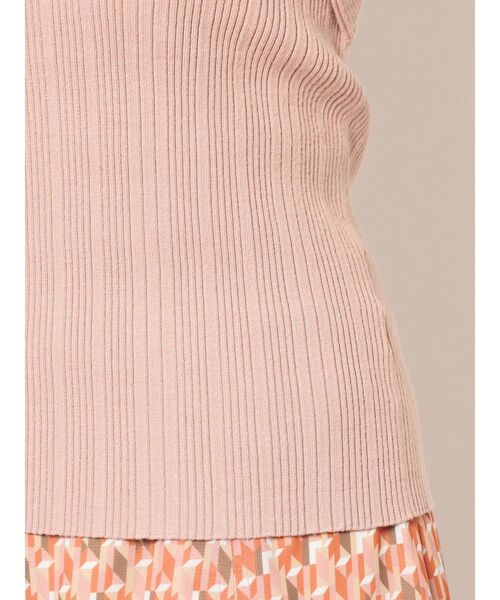 MERCURYDUO（マーキュリーデュオ）の「アシメネックオフショルリブニット（ニット/セーター・レディース・ブラウン/オフホワイト/ピンク/ミント・FREE）」の6枚目の写真