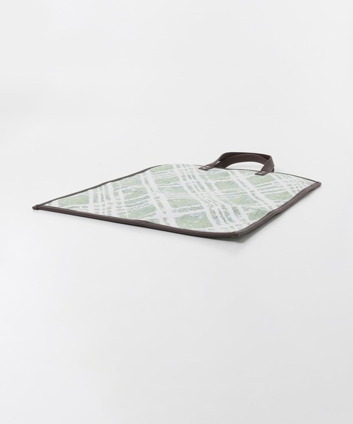 KBF+(ケービーエフプラス)の「KBF+ BIGジャガードBAG∴(トートバッグ・レディース・グリーン/マスタード・ONE)」の5枚目の写真