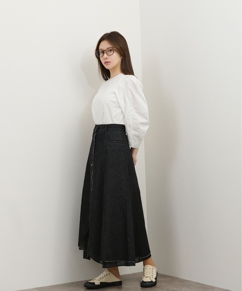 kicuri(キクリ)の「【低身長向けXSサイズ有】コットン100/コクーンスリーブステッチブラウス(シャツ/ブラウス・レディース・モカ/オフホワイト・SMALL/X-SMALL)」の17枚目の写真