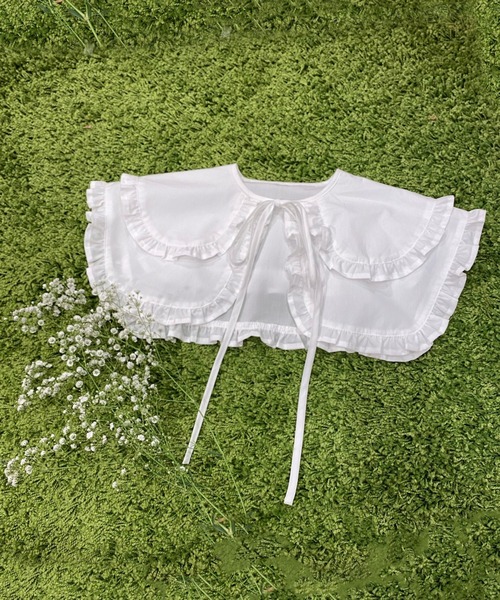 WC（ダブル シー）の「ダブルフリル付け襟（付け襟・レディース・その他1/その他2・FREE）」の2枚目の写真