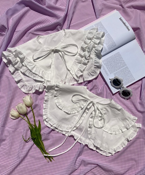 WC（ダブル シー）の「ダブルフリル付け襟（付け襟・レディース・その他1/その他2・FREE）」の4枚目の写真