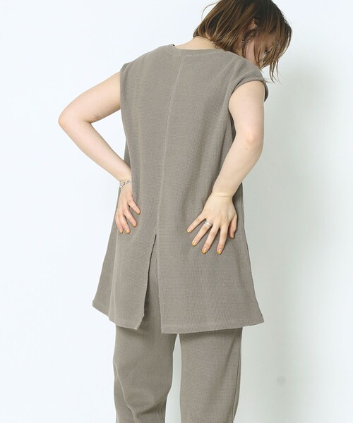 Sig FREAK'S STORE（シグフリークスストア）の「ワッフルパンツセットアップ（その他パンツ・レディース・ダークブラウン/グレー・ﾌﾘ-）」の4枚目の写真