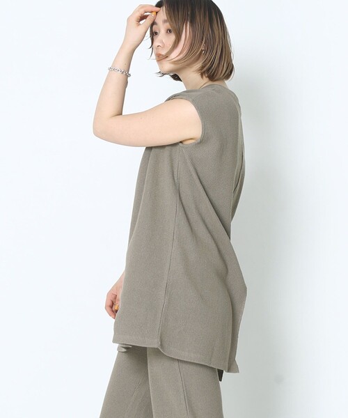 Sig FREAK'S STORE（シグフリークスストア）の「ワッフルパンツセットアップ（その他パンツ・レディース・ダークブラウン/グレー・ﾌﾘ-）」の8枚目の写真