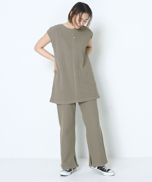 Sig FREAK'S STORE（シグフリークスストア）の「ワッフルパンツセットアップ（その他パンツ・レディース・ダークブラウン/グレー・ﾌﾘ-）」の9枚目の写真