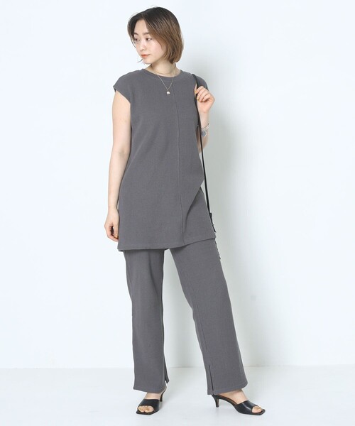 Sig FREAK'S STORE（シグフリークスストア）の「ワッフルパンツセットアップ（その他パンツ・レディース・ダークブラウン/グレー・ﾌﾘ-）」の14枚目の写真