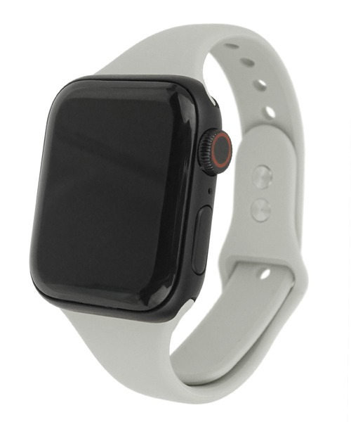 SBG（エスビー）の「アップルウォッチ対応 シリコンカラースリムバンド / SBG（デジタル腕時計・レディース・ホワイト/ライトグレー/ライトブルー/ブラック/ベージュ/ピンク/イエロー/オレンジ/ブルー/アイボリー/ミント/ライトパープル/ピンクベージュ/ネイビー/ラベンダー・40mm/44mm）」の4枚目の写真