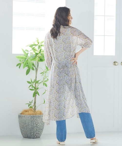 LIPSTAR（リップスター）の「シアーペイズリー柄ワンピース（ワンピース・レディース・ブラック系その他/アイボリー・M）」の8枚目の写真