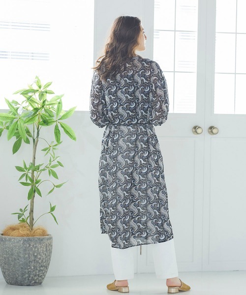 LIPSTAR（リップスター）の「シアーペイズリー柄ワンピース（ワンピース・レディース・ブラック系その他/アイボリー・M）」の12枚目の写真