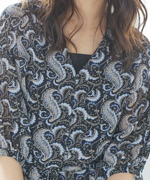 LIPSTAR（リップスター）の「シアーペイズリー柄ワンピース（ワンピース・レディース・ブラック系その他/アイボリー・M）」の9枚目の写真