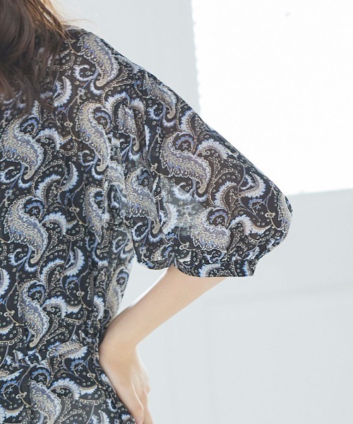 LIPSTAR（リップスター）の「シアーペイズリー柄ワンピース（ワンピース・レディース・ブラック系その他/アイボリー・M）」の15枚目の写真