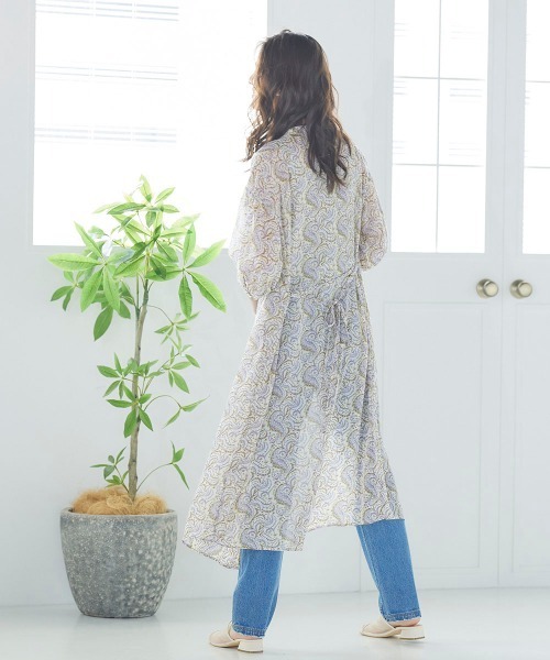 LIPSTAR（リップスター）の「シアーペイズリー柄ワンピース（ワンピース・レディース・ブラック系その他/アイボリー・M）」の3枚目の写真