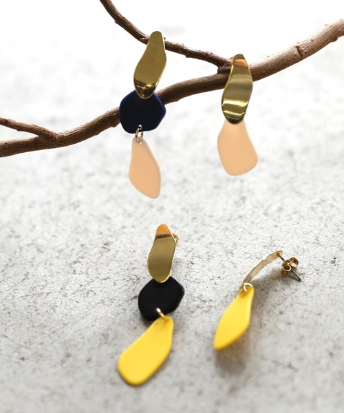 select MOCA（セレクトモカ）の「2021 SS ニュアンスドロップピアス（ピアス（両耳用）・レディース・イエロー/アイボリー・FREE）」の13枚目の写真