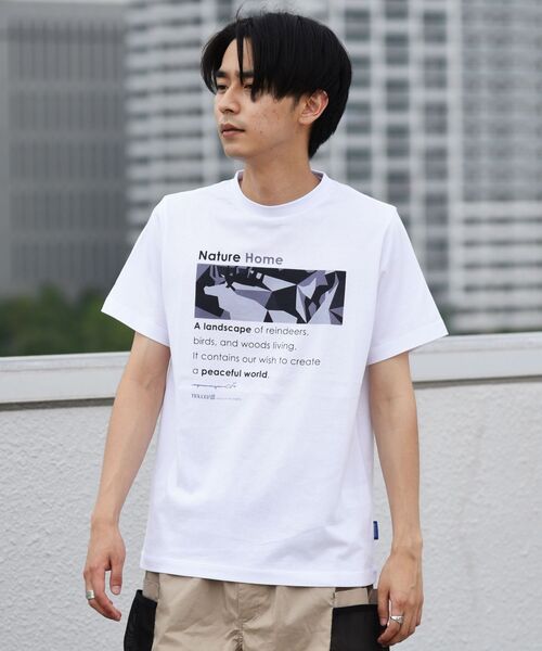 SHIPS（シップス）の「【SHIPS別注】NOWARTT: オーガニックコットン プリント Tシャツ（Tシャツ/カットソー・メンズ・ホワイト系/ストーン/ライトホワイト/ホワイト・SMALL/MEDIUM/LARGE/X-LARGE）」の3枚目の写真