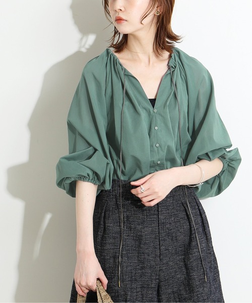 IENA LA BOUCLE - 一度着用 イエナ IENA LA BOUCLE 綿ボイル ボリュームブラウス IENA LA BOUCLE - 一度着用 イエナ IENA LA BOUCLE 綿ボイル