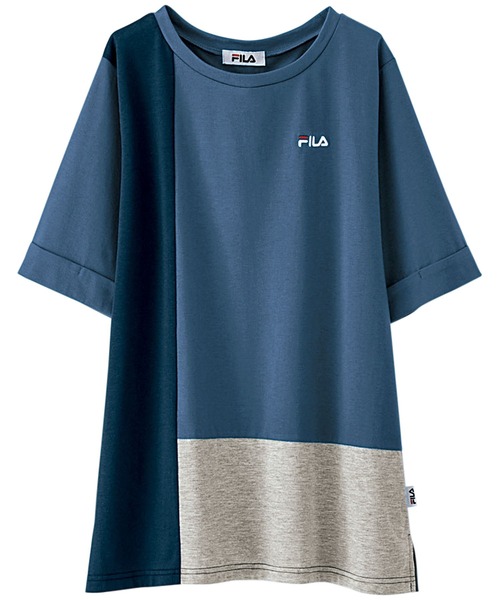 BELLUNA PLUS（ベルーナ）の「ＦＩＬＡ　切替デザインＴシャツ（Tシャツ/カットソー・レディース・ピンク/ブルー/チャコール・MEDIUM/LARGE/X-LARGE）」の8枚目の写真
