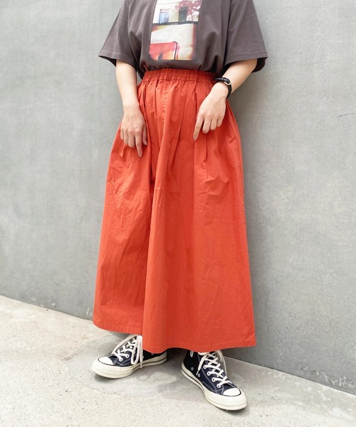 studio CLIP（スタディオクリップ）の「【低身長向けアイテム】カラフルごきげんスカート（スカート・レディース・パープル/オレンジ/ブラック/グリーン/ライトグレー・FREE）」の5枚目の写真