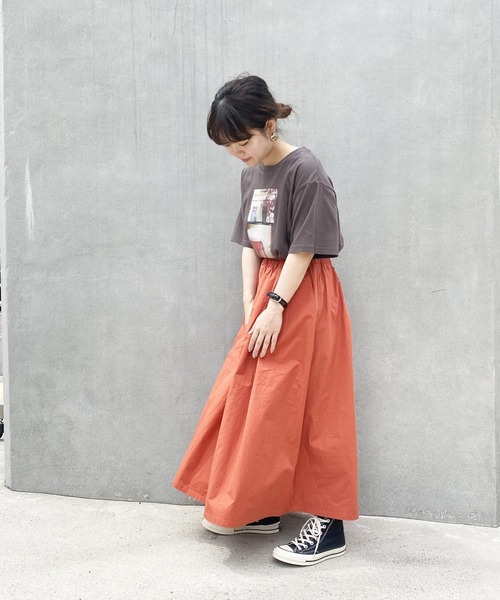 studio CLIP（スタディオクリップ）の「【低身長向けアイテム】カラフルごきげんスカート（スカート・レディース・パープル/オレンジ/ブラック/グリーン/ライトグレー・FREE）」の13枚目の写真