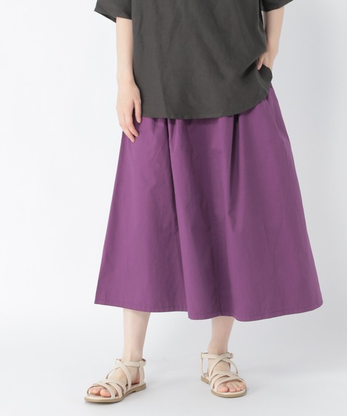 studio CLIP（スタディオクリップ）の「【低身長向けアイテム】カラフルごきげんスカート（スカート・レディース・パープル/オレンジ/ブラック/グリーン/ライトグレー・FREE）」の10枚目の写真