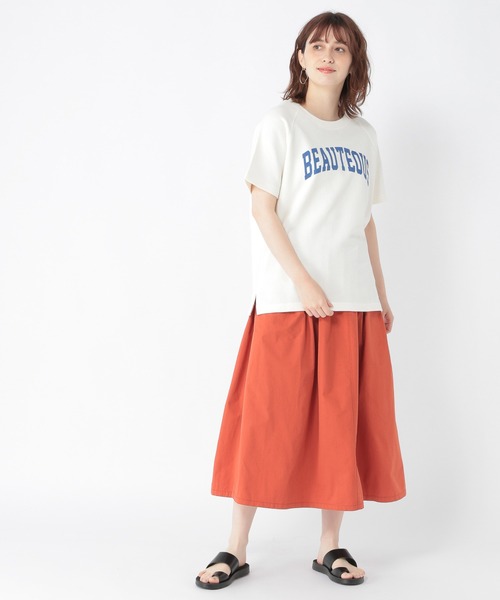 studio CLIP（スタディオクリップ）の「【低身長向けアイテム】カラフルごきげんスカート（スカート・レディース・パープル/オレンジ/ブラック/グリーン/ライトグレー・FREE）」の6枚目の写真