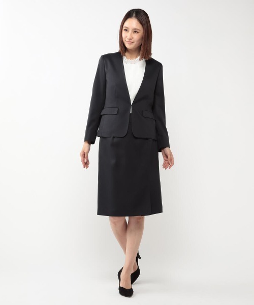 MEW'S REFINED CLOTHES（ミューズリファインドクローズ）の「洗える接触冷感タイトスカート（スカート・レディース・グレー/ベージュ/ネイビー・MEDIUM/LARGE/SMALL）」の11枚目の写真