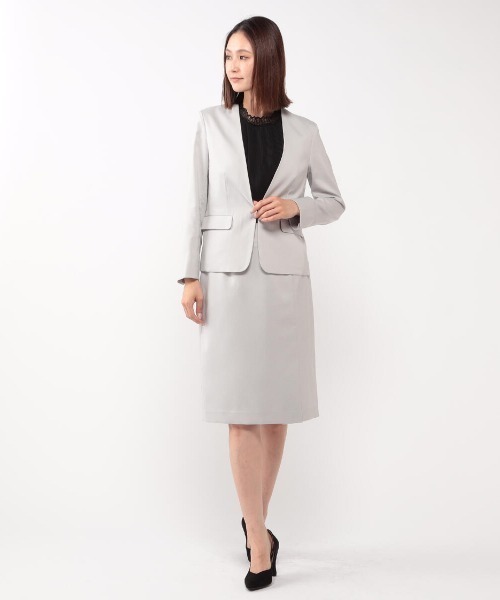 MEW'S REFINED CLOTHES（ミューズリファインドクローズ）の「洗える接触冷感タイトスカート（スカート・レディース・グレー/ベージュ/ネイビー・MEDIUM/LARGE/SMALL）」の12枚目の写真