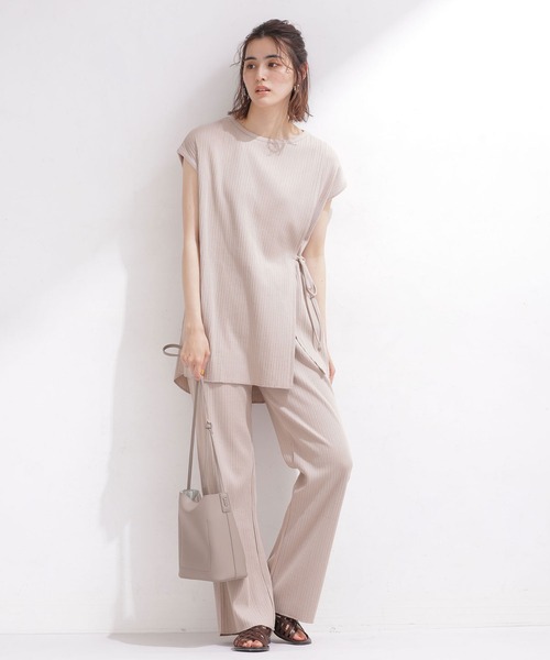 NANO universe（ナノユニバース）の「リブカットパンツセットアップ ノースリーブ（つなぎ/オールインワン・レディース・グリーン/オフホワイト/グレー系その他4・36/38）」の18枚目の写真