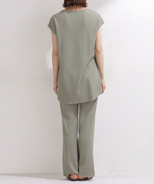 NANO universe（ナノユニバース）の「リブカットパンツセットアップ ノースリーブ（つなぎ/オールインワン・レディース・グリーン/オフホワイト/グレー系その他4・36/38）」の13枚目の写真