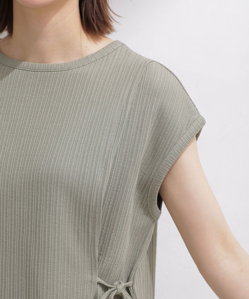 NANO universe（ナノユニバース）の「リブカットパンツセットアップ ノースリーブ（つなぎ/オールインワン・レディース・グリーン/オフホワイト/グレー系その他4・36/38）」の9枚目の写真