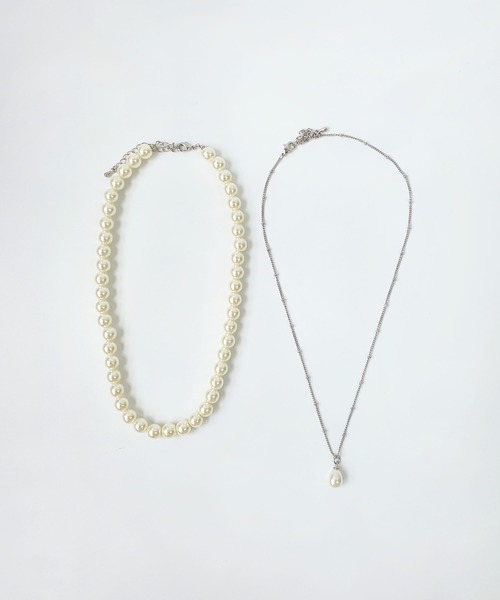 CEMONEMO（セモネモ）の「2連パールネックレス / ネックレス 2セット（ネックレス・レディース・シルバー/ゴールド・FREE）」の3枚目の写真