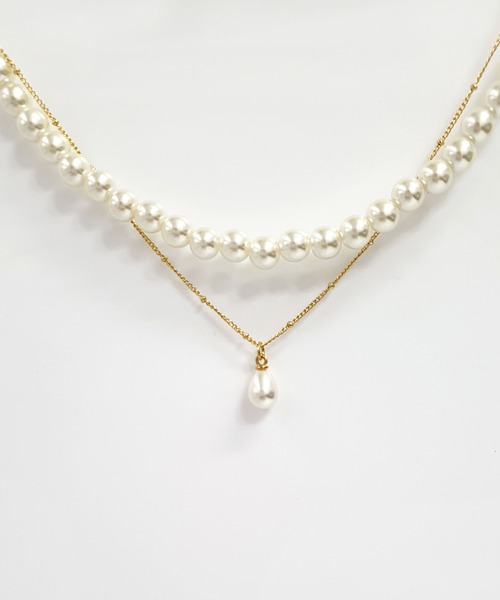 CEMONEMO（セモネモ）の「2連パールネックレス / ネックレス 2セット（ネックレス・レディース・シルバー/ゴールド・FREE）」の11枚目の写真
