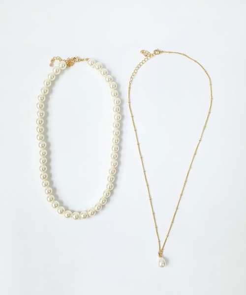 CEMONEMO（セモネモ）の「2連パールネックレス / ネックレス 2セット（ネックレス・レディース・シルバー/ゴールド・FREE）」の9枚目の写真