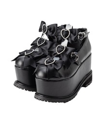 DearMyLove | 7cmor10cmヒールトリプルハートリボン厚底パンプス(パンプス)