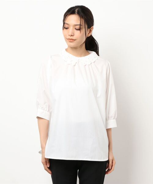 ottilie（オティーリエ）の「レース襟ブラウス（シャツ/ブラウス・レディース・オフホワイト/ブラック・FREE）」の20枚目の写真